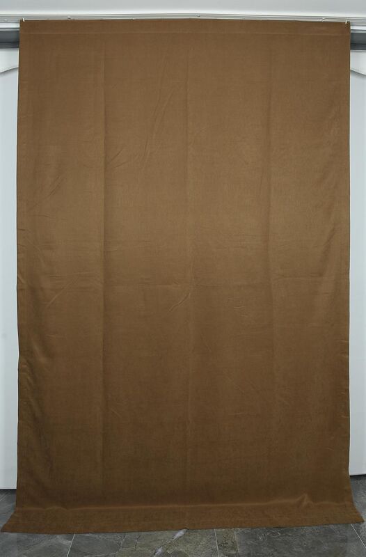 DOKUMA KAHVERENGİ RENK (EKSTRAFOR BÜZGÜLÜ) TEK KANAT FON PERDE 150x260 CM - 1