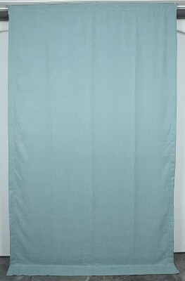 DOKUMA SU YEŞİLİ RENK (EKSTRAFOR BÜZGÜLÜ) TEK KANAT FON PERDE 150x260 CM - 1