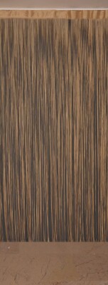 DÜZ İP GOLD RENK EN 100 CM BOY 280 CM HAZIR DÜĞMELERİ DİKİLMİŞ İP PERDE - 1