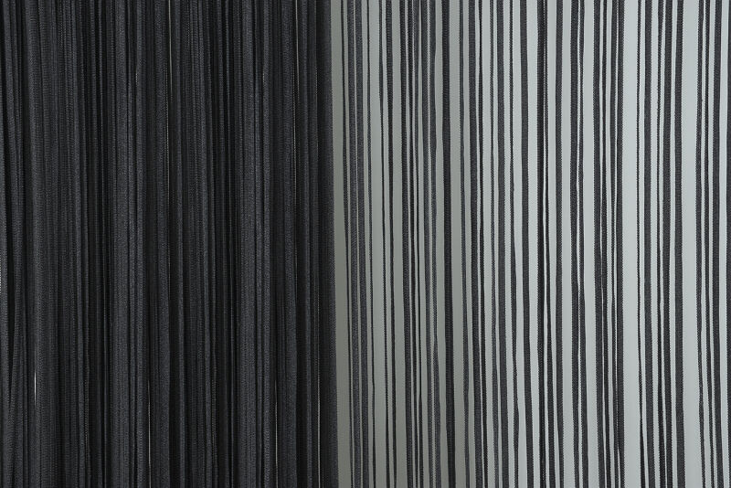 DÜZ İP MODEL 100 Cm EN 280 Cm BOY KOYU ANTRASİT RENK HAZIR İP PERDE - 2