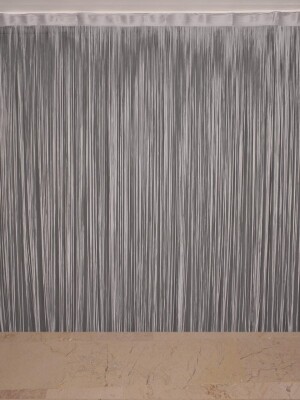 DÜZ İP MODEL GRİ RENK HAZIR İP PERDE 300*270 - 1