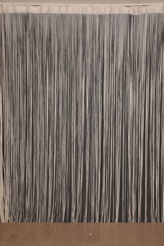 DÜZ İP MODEL KREM RENK HAZIR İP PERDE 300*270 - 2