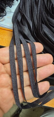 DÜZ İP PERDE 0.80 mm ANTRASİT RENK 100 Cm En 280 Cm Boy HAZIR YASSI KALIN ŞERİT İP PERDE - 1