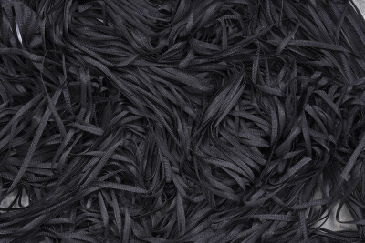 DÜZ İP PERDE 0.80 mm ANTRASİT RENK 100 Cm En 280 Cm Boy HAZIR YASSI KALIN ŞERİT İP PERDE - 7