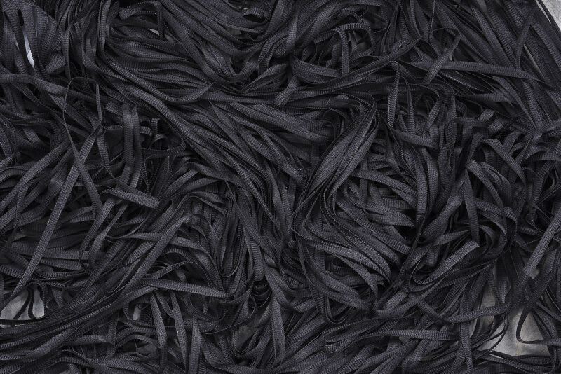 DÜZ İP PERDE 0.80 mm ANTRASİT RENK 100 Cm En 280 Cm Boy HAZIR YASSI KALIN ŞERİT İP PERDE - 7