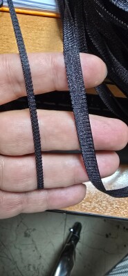 DÜZ İP PERDE 0.80 mm ANTRASİT RENK 300 Cm En 280 Cm Boy HAZIR YASSI KALIN ŞERİT İP PERDE - 1