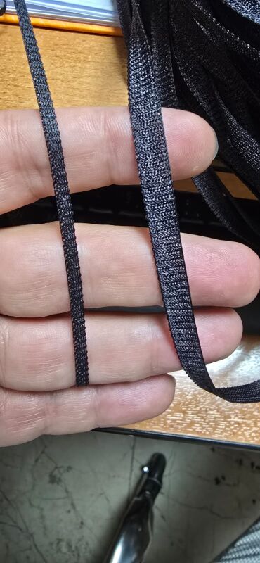 DÜZ İP PERDE 0.80 mm ANTRASİT RENK 300 Cm En 280 Cm Boy HAZIR YASSI KALIN ŞERİT İP PERDE - 1