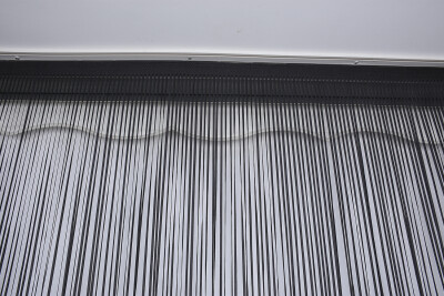 DÜZ İP PERDE 0.80 mm ANTRASİT RENK 300 Cm En 280 Cm Boy HAZIR YASSI KALIN ŞERİT İP PERDE - 3