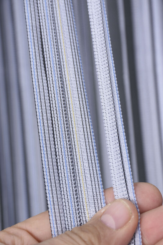 DÜZ İP PERDE 0.80 mm GRİ ÇİFT RENK 100 Cm En 280 Cm Boy HAZIR YASSI KALIN ŞERİT İP PERDE - 4