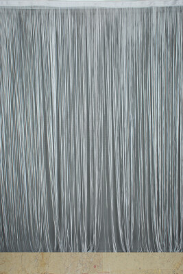 DÜZ İP PERDE 100 Cm En 210 Cm Boy GRİ ÇİFT RENK HAZIR İP PERDE - 2