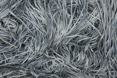 DÜZ İP PERDE GRİ ÇİFT RENK HAZIR İP PERDE 300 X 280 cm - 5