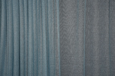 GENİŞ ETEK MODEL MAVİ RENK TEK KANAT Hazır Pileli Fon Perde 300*260 - 7