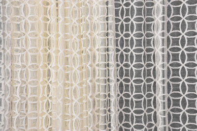 HALKALI KREM RENK TEK KANAT Dikilmiş Pileli Fon Perde 300*260 Cm - 6