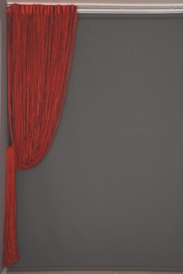 İP MODEL KIRMIZI RENK İP PERDE 300*240 cm - 2 mm şerit - 8