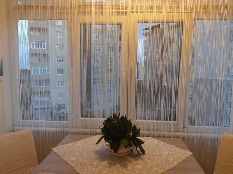 İP MODEL KREM RENK İP PERDE 300*270 cm - 2 mm şerit - 5