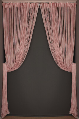 İP MODEL PUDRA RENK İP PERDE 300*270 cm - 2 mm şerit - 5