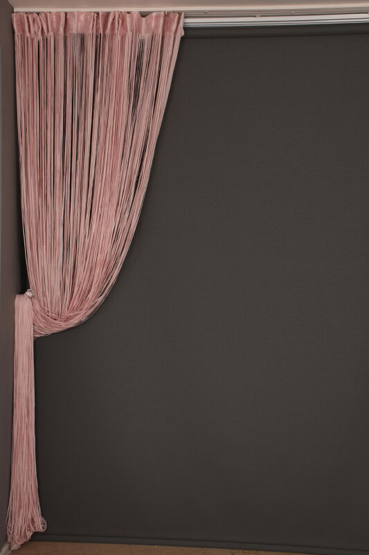 İP MODEL PUDRA RENK İP PERDE 300*270 cm - 2 mm şerit - 6