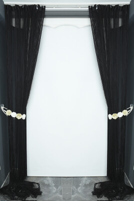 İP PERDE İNCE ZİNCİR ANTRASİT RENK 300 x 280 CM - 7