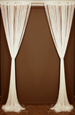 İP PERDE İNCE ZİNCİR KREM RENK EN 300 CM BOY 280 CM - 6