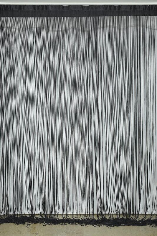 İP PERDE KOYU ANTRASİT RENK 300 x 280 CM - 1