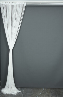 İP ZİNCİR 180 Cm En 280 Cm Boy KIRIK BEYAZ RENK HAZIR İP PERDE - 9