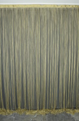 İP ZİNCİR GOLD RENK EN 100 CM BOY 280 CM HAZIR DÜĞMELERİ DİKİLMİŞ İP PERDE - 3