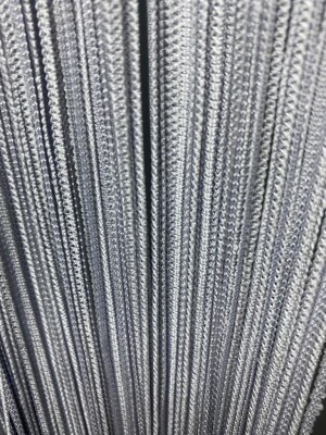 İP ZİNCİR GRİ RENK HAZIR DÜĞMELERİ DİKİLMİŞ İP PERDE EN 180 CM BOY 280 CM - 4