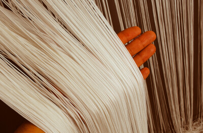 İP ZİNCİR KREM RENK EN 100 CM BOY 280 CM HAZIR DÜĞMELERİ DİKİLMİŞ İP PERDE - 3