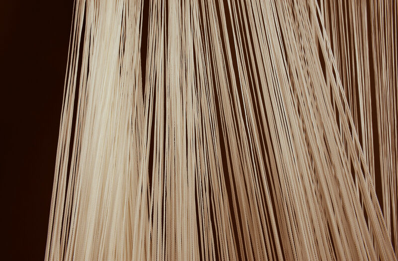 İP ZİNCİR KREM RENK EN 100 CM BOY 280 CM HAZIR DÜĞMELERİ DİKİLMİŞ İP PERDE - 4