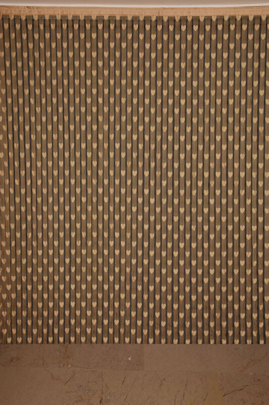 KALPLİ BİRLEŞİK MODEL GOLD RENK İP PERDE HAZIR İP PERDE 300*270 - 2