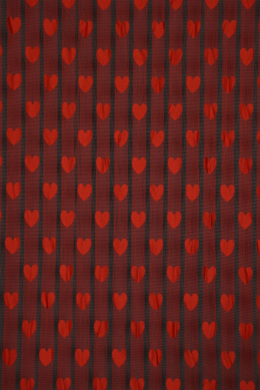 KALPLİ BİRLEŞİK MODEL KIRMIZI RENK İP PERDE HAZIR İP PERDE 300*270 - 1