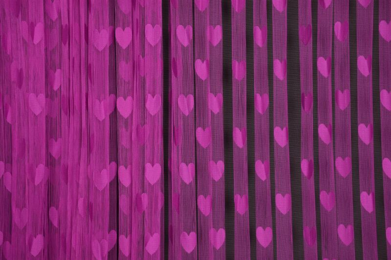 KALPLİ MODEL FUŞYA RENK İP PERDE HAZIR İP PERDE 300*270 - 4