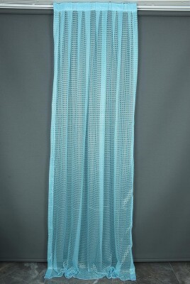 KARDELEN MODEL TURKUAZ RENK TEK KANAT Pileli Fon Perde 75*260 cm - 2