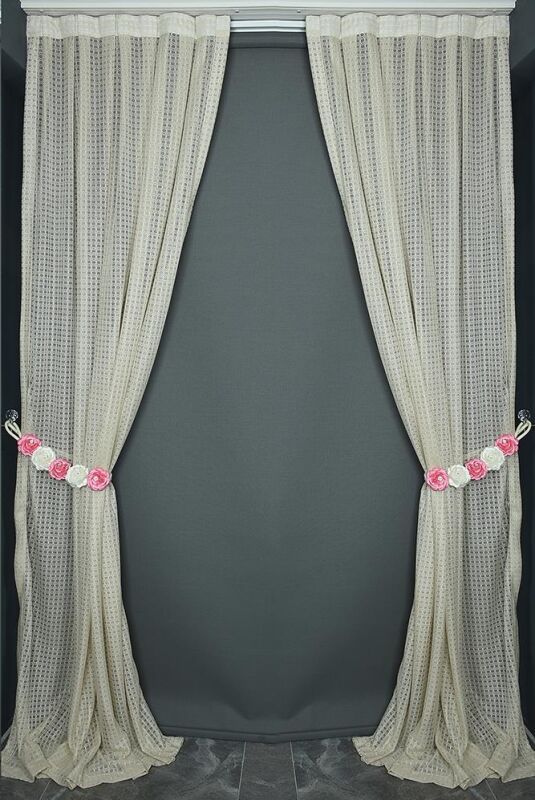 KARDELEN MODEL VİZON RENK TEK KANAT Pileli Fon Perde 75*260 cm - 5