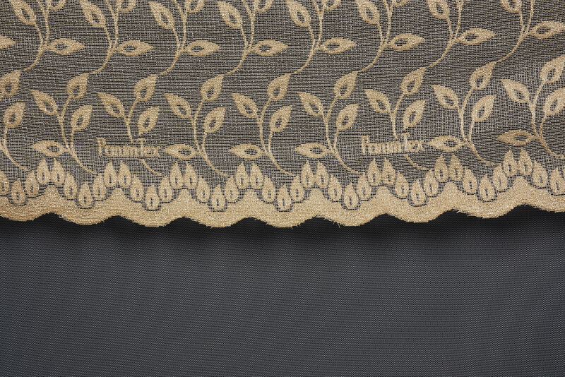 KDK 1055 DESEN GOLD RENK TEK KANAT Hazır dikilmiş Pileli Fon Perde 300*260 cm - 3