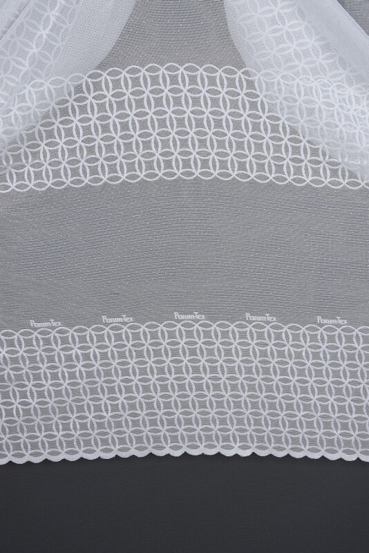 KDK 1380 DESEN KIRIK BEYAZ RENK TEK KANAT Hazır Dikilmiş Pileli Fon Perde 300*260 Cm - 4