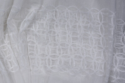 KDK 1380 DESEN KIRIK BEYAZ RENK TEK KANAT Hazır Dikilmiş Pileli Fon Perde 300*260 Cm - 9