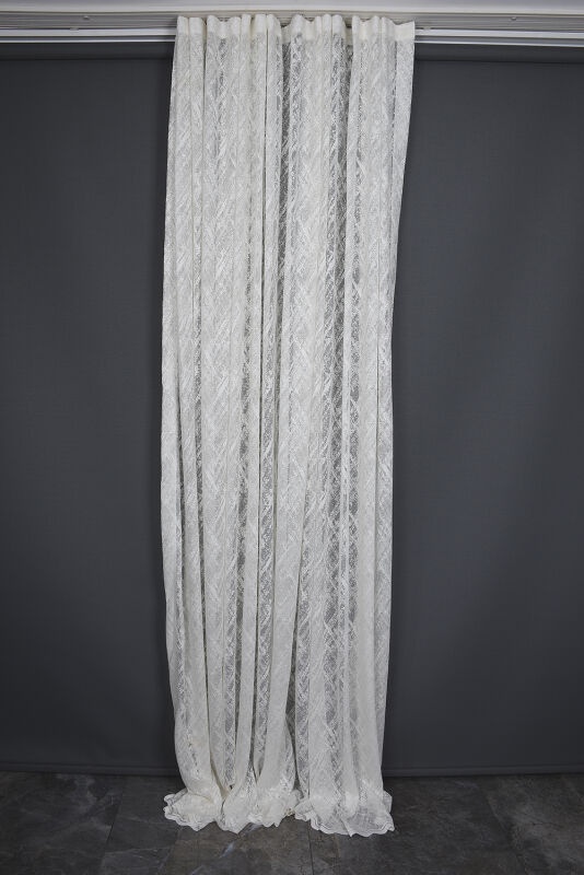 KDK 1520 MODEL KREM RENK PİLESİZ TEK KANAT Fon Perde 150*260 cm - 1
