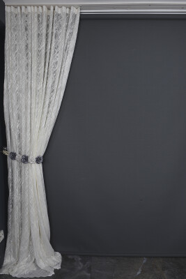KDK 1520 MODEL KREM RENK PİLESİZ TEK KANAT Fon Perde 150*260 cm - 7