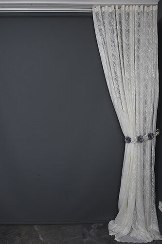 KDK 1520 MODEL KREM RENK PİLESİZ TEK KANAT Fon Perde 150*260 cm - 8