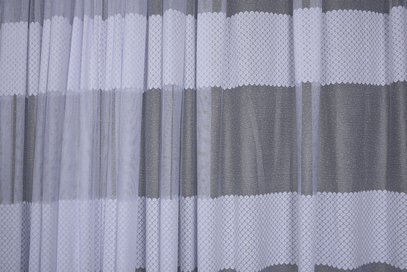 KDK 2020 DESEN BEYAZ RENK TEK KANAT Hazır dikilmiş Pileli Fon Perde 300*260 cm - 6