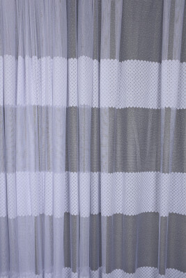 KDK 2020 DESEN BEYAZ RENK TEK KANAT Hazır dikilmiş Pileli Fon Perde 300*260 cm - 2