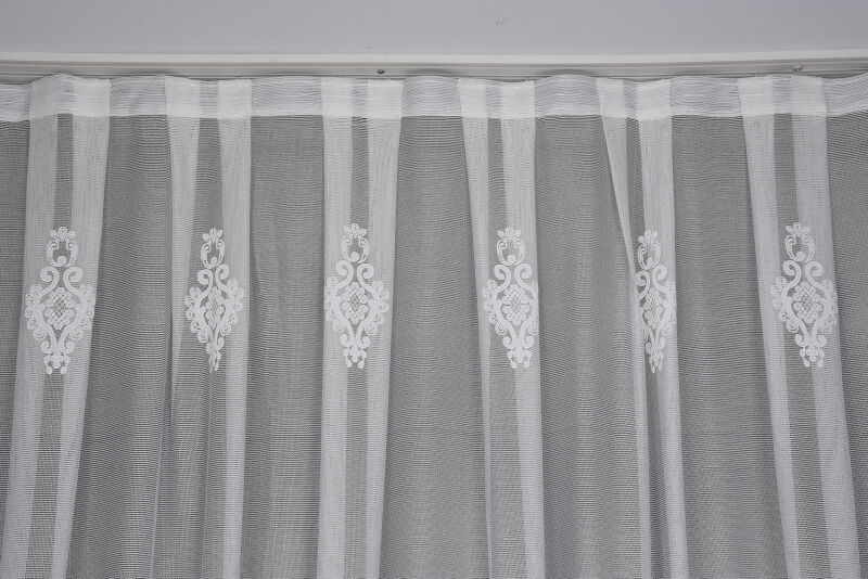 KDK 2680 DESEN KREM RENK TEK KANAT Hazır dikilmiş Pileli Fon Perde 300*260 cm - 2