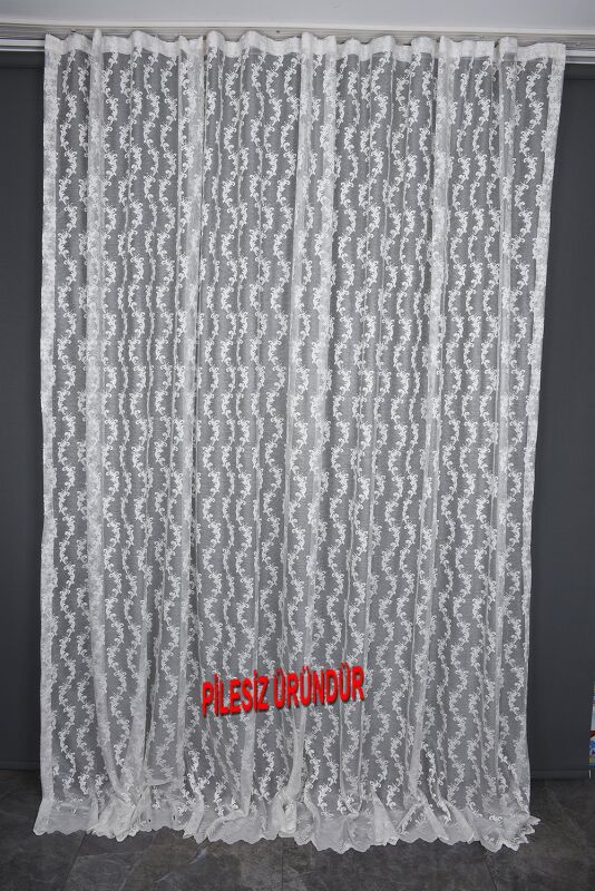KDK 6010 MODEL KREM RENK PİLESİZ TEK KANAT Fon Perde 300*260 cm - 5