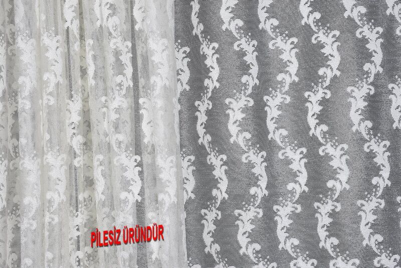 KDK 6010 MODEL KREM RENK PİLESİZ TEK KANAT Fon Perde 300*260 cm - 6