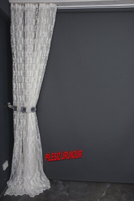 KDK 6010 MODEL KREM RENK PİLESİZ TEK KANAT Fon Perde 300*260 cm - 8