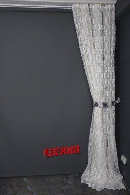 KDK 6010 MODEL KREM RENK PİLESİZ TEK KANAT Fon Perde 300*260 cm - 9