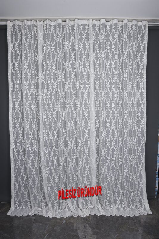 KDK 6020 MODEL KREM RENK PİLESİZ TEK KANAT Fon Perde 300*260 cm - 5