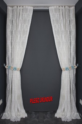 KDK 6020 MODEL KREM RENK PİLESİZ TEK KANAT Fon Perde 300*260 cm - 10