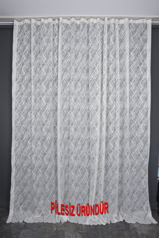 KDK 6030 MODEL KREM RENK PİLESİZ TEK KANAT Fon Perde 300*260 cm - 1